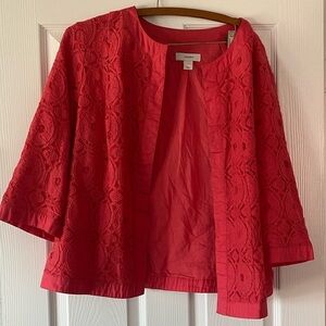 CJ Banks Red Lace Jacket